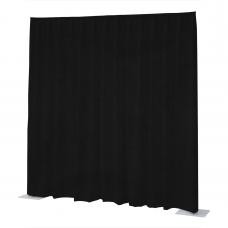 Wentex P&D Curtain Napoli Velvet Zwart - 11’ x 16’ (B x H) - geplooid - 97208