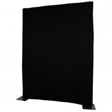 Wentex P&D Curtain Napoli Velvet Zwart - 9’ x 4’ (B x H) - ongeplooid - 97218