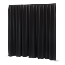 Wentex P&D Curtain Dimout 7.67 oz/yd² Zwart - 11' x 16' (B x H) - geplooid - 97221