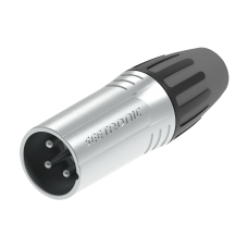 Seetronic XLR 3P Connector - male Verzilverde contacten - nikkelen behuizing - SCMM3