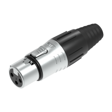 Seetronic XLR 3P Connector - female Verzilverde contacten - nikkelen behuizing - SCSF3