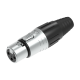 Seetronic XLR 3P Connector - female Verzilverde contacten - nikkelen behuizing - SCSF3