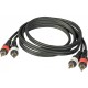 HILEC 2-0375 Assembled cable signal, 2x RCA + 2x RCA, 2,5m