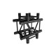 Contestage QUATRO-A04 blk ALU TRUSS Quatro 290 hoekverbinding - heavy duty - 4 richtingen 90° - zwart - Montagekits inbegrepen