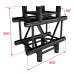 Contestage QUATRO-A04 blk ALU TRUSS Quatro 290 hoekverbinding - heavy duty - 4 richtingen 90° - zwart - Montagekits inbegrepen