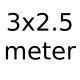 3x2.5 meter