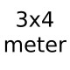 3x4 meter