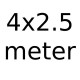 4x2.5 meter